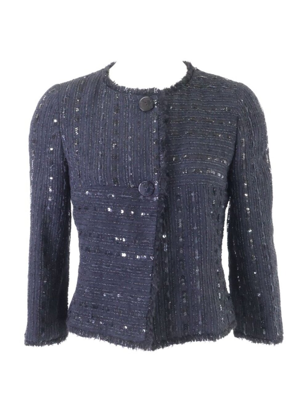 Chanel Sequin Collarless Jacket 34